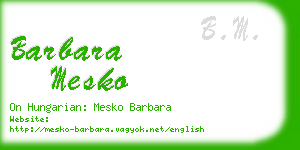 barbara mesko business card